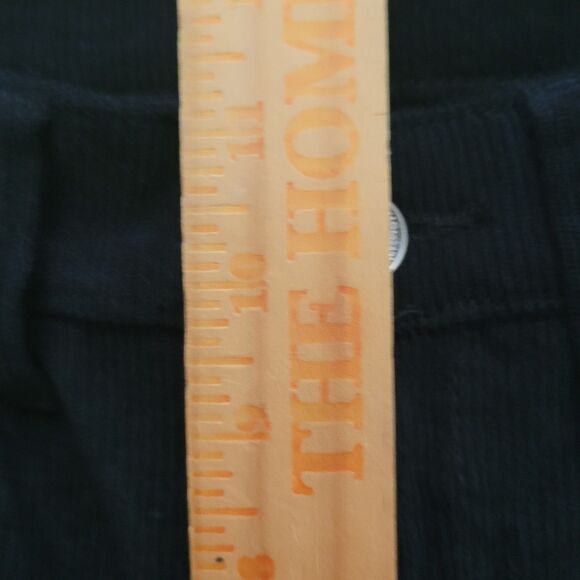 SHEIN Corduroy Pants Womens XS 2 (26Wx31L) Black High Rise Flare Boho Hippie - Picture 5 of 10